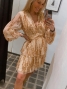 Robe sequins champagne