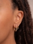 Boucles d'oreilles rectangulaires avec perles
