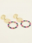 Boucles d'oreilles perles multicolores