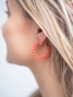 Boucles d’oreilles de perles oranges
