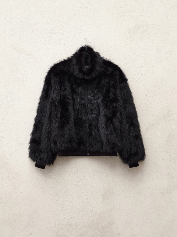 Veste faux fur noir