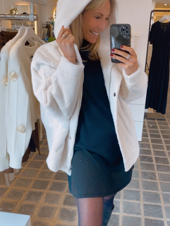 Manteau faux fur blanc