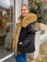 Manteau faux fur capuche