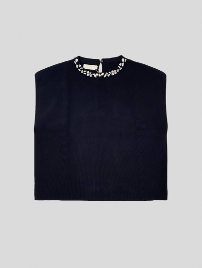 Haut en maille col sequins