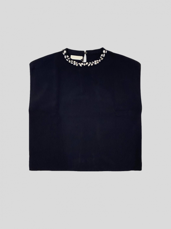 Haut en maille col sequins