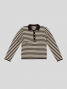 Polo rayé brun