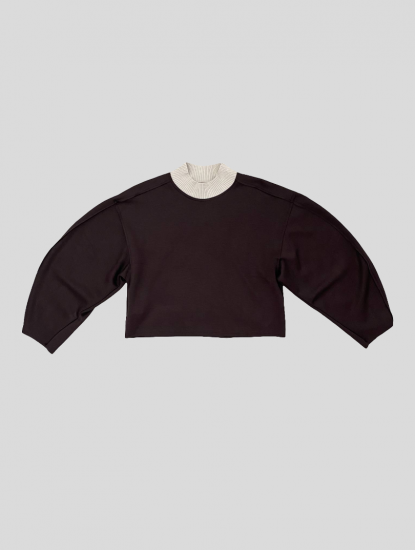 Sweat col montant maille