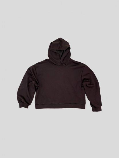 Sweat capuche marron