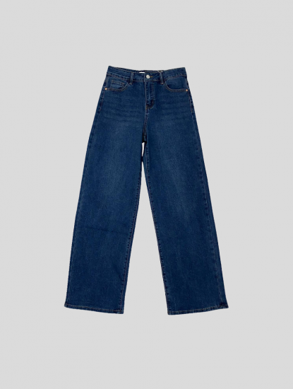 Jeans wide leg foncé