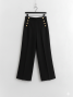 Pantalon noir boutons dorés