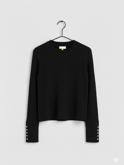 Pull maille cotelée