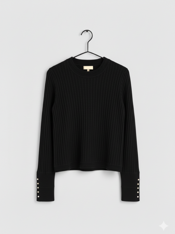 Pull maille cotelée