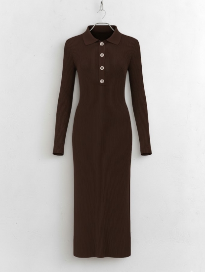 Robe longue en maille
