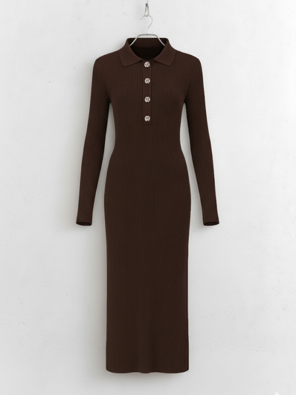 Robe longue en maille