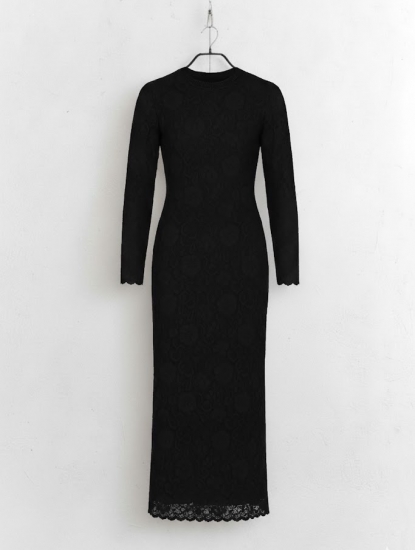 Robe midi dentelle