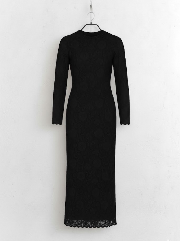 Robe midi dentelle
