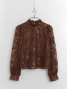 Blouse fleurs paillettes