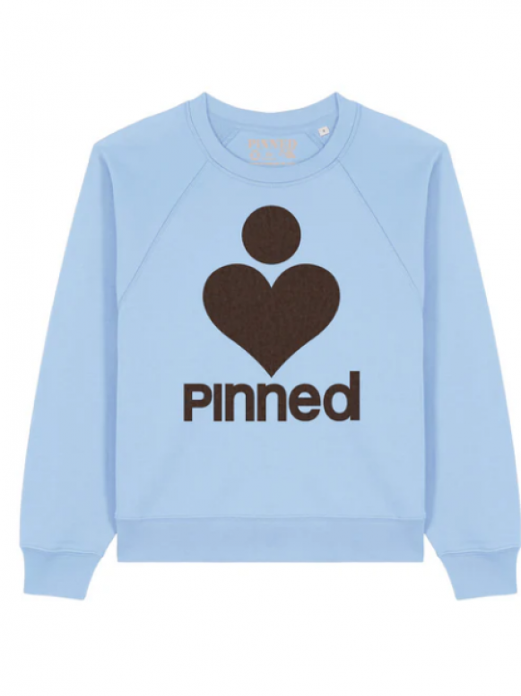 Sweat pinned velours brun