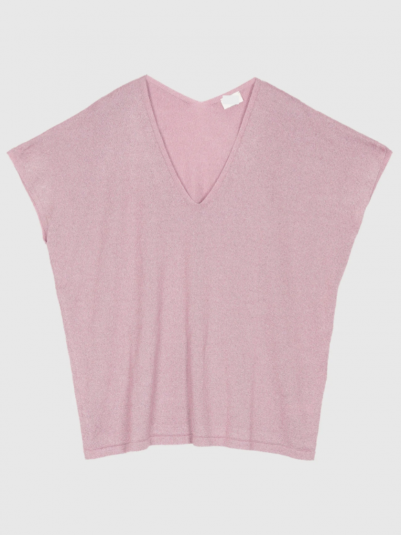 Pull maille métalisée