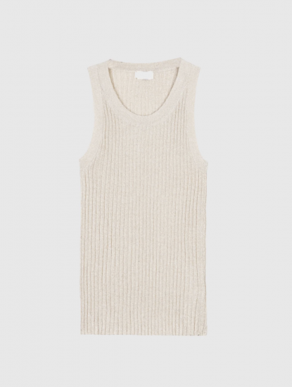 Top maille métalisée