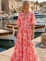 Robe longue fleurie