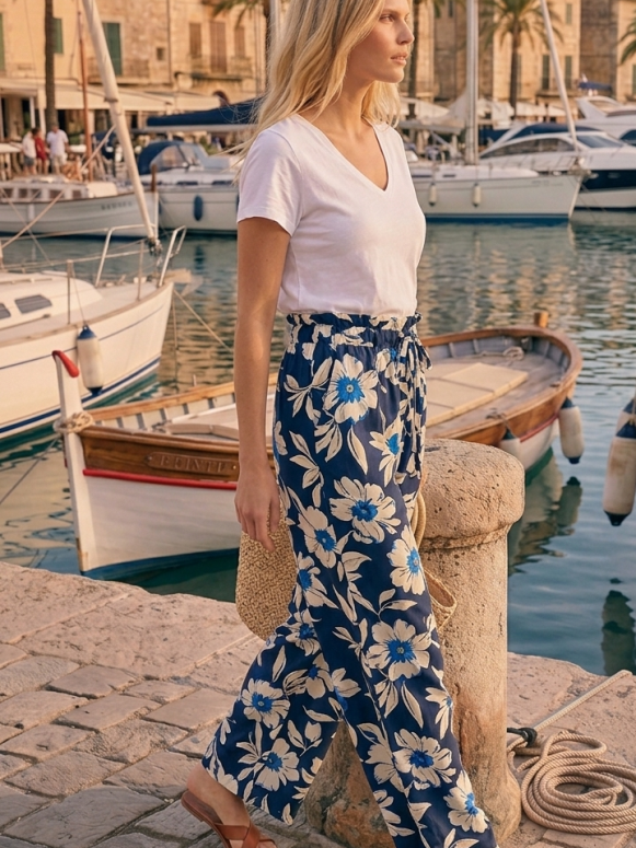 Pantalon fleuri